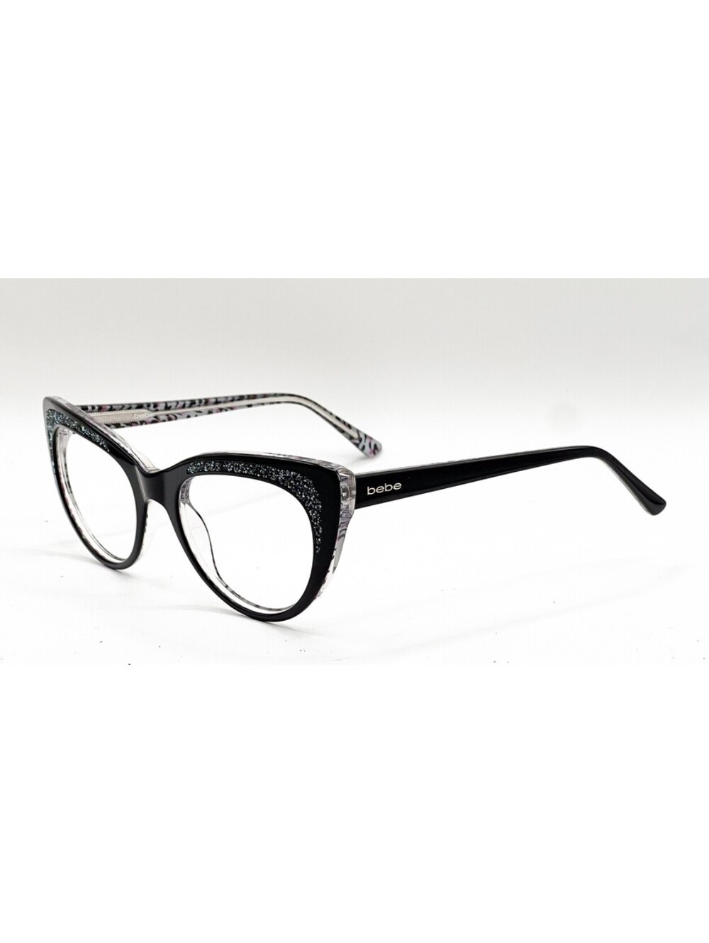 Bebe Bb7242 001 Black Cat Eye Authentic Eyeglass Frames 55-19